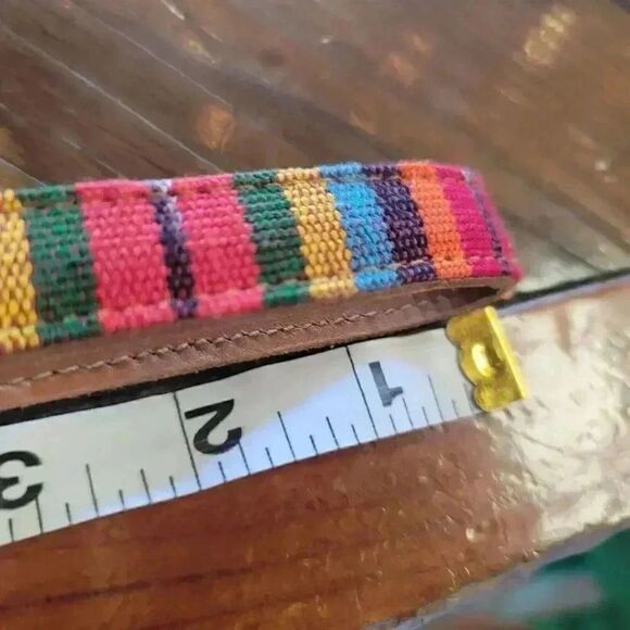 Colorful Handmade Leather Dog Leash Small Breed Set Of Two 46 In - Picture 8 of 10